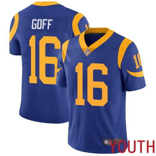 Los Angeles Rams Limited Royal Blue Youth Jared Goff Alternate Jersey NFL Football #16 Vapor Untouchable->los angeles rams->NFL Jersey